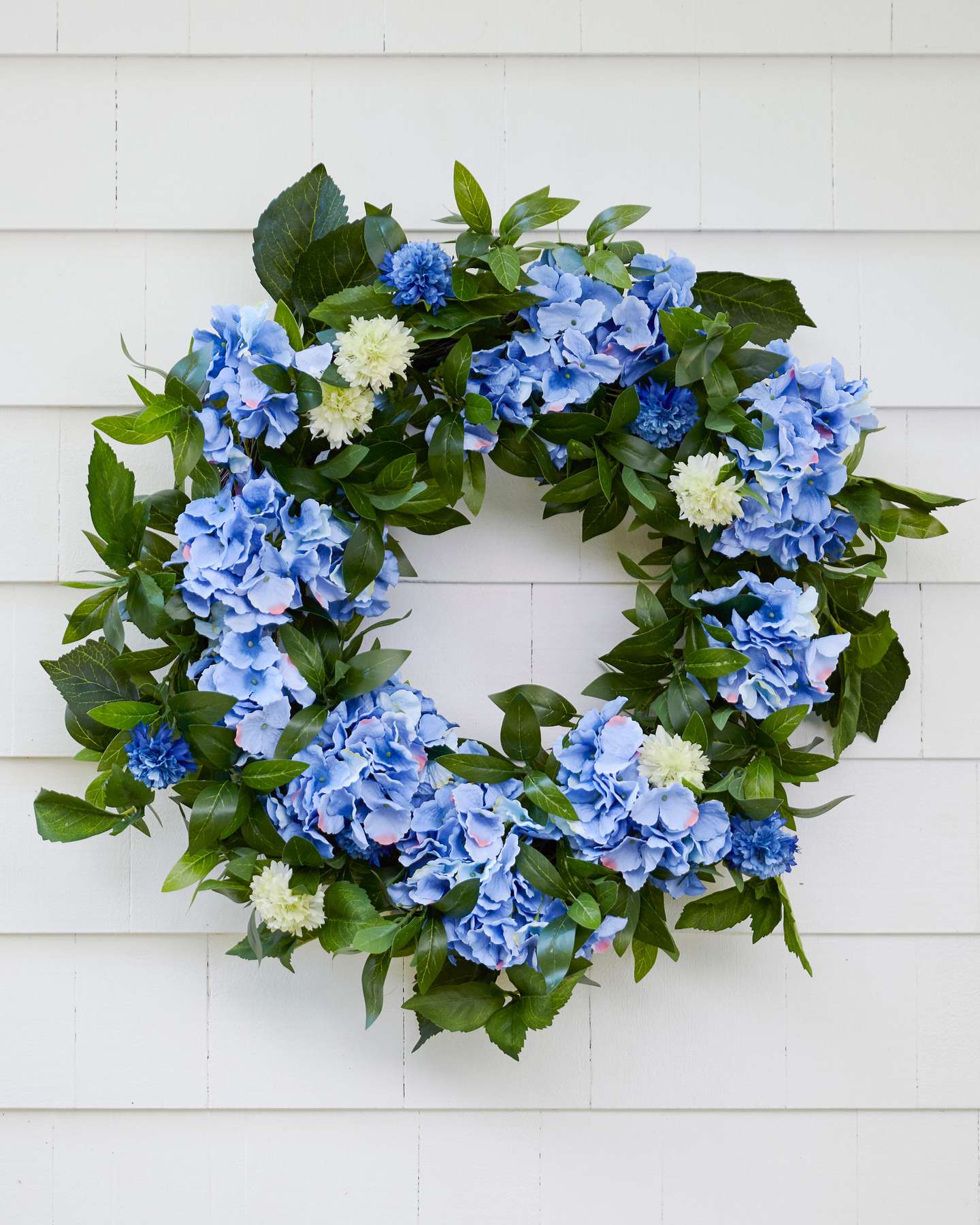 Balsam Hill Outdoor Hydrangea Artificial Spring Foliage in Garden Setting
