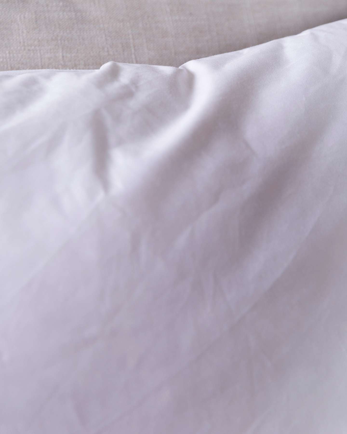 Balsam Hill 22-Inch Down Pillow Insert Closeup of Fabric and Stitching
