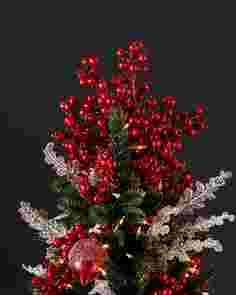 Red Berry Bouquet Christmas Tree Topper by Balsam Hill SSC 40