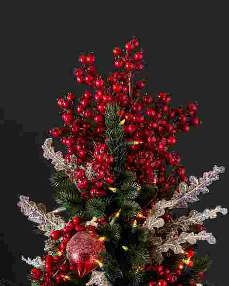 Red Berry Bouquet Christmas Tree Topper by Balsam Hill SSC 40