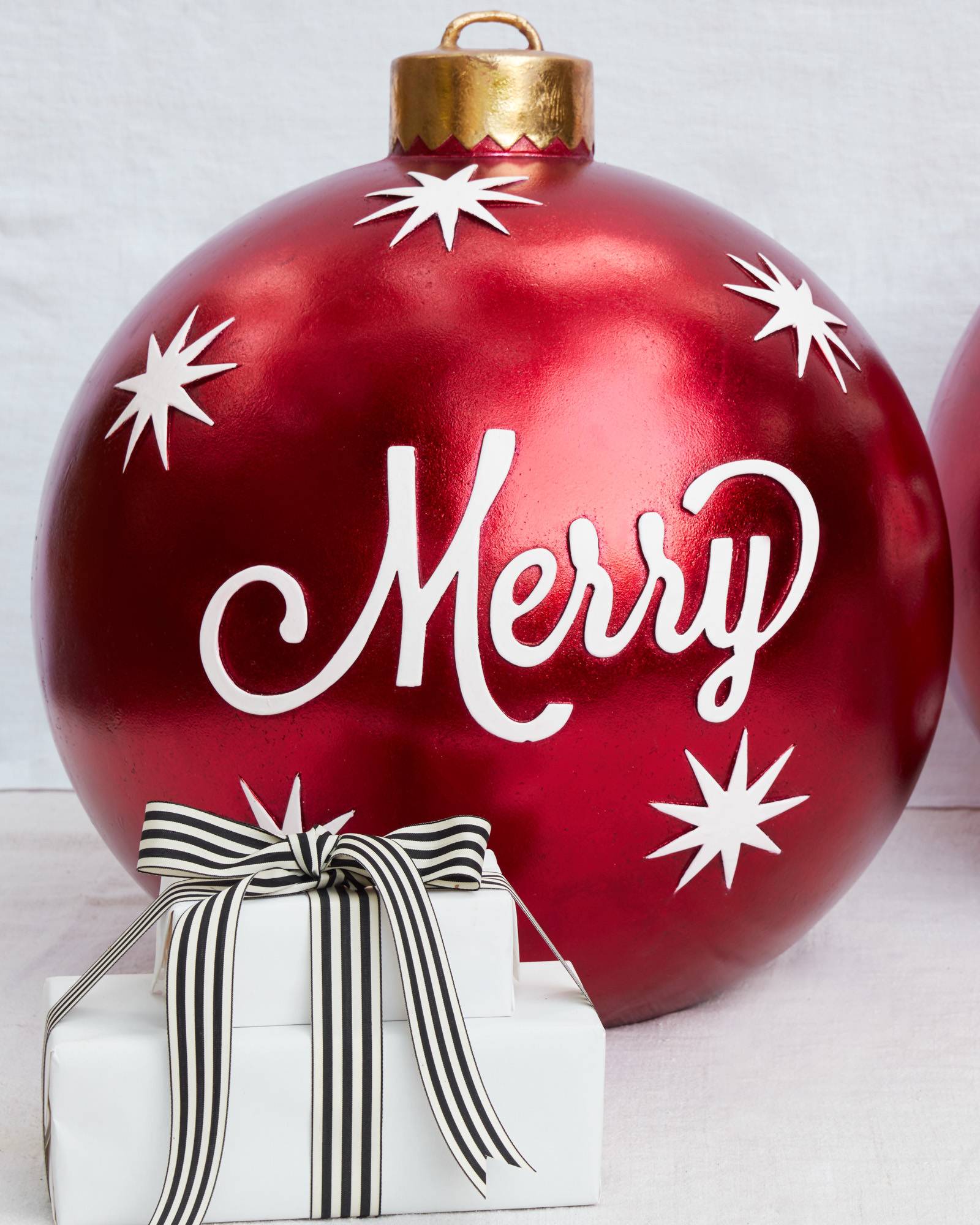 Outdoor Merry Christmas Ornaments Balsam Hill Outdoor Ornaments Christmas