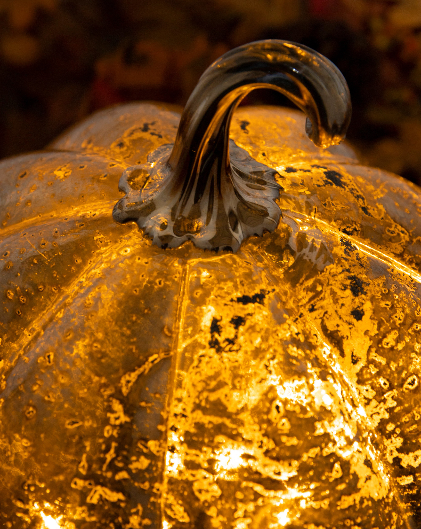 Lighted Iridescent Glass Pumpkins Fall Decor | Balsam Hill