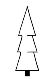 Icon depicting slim Christmas tree