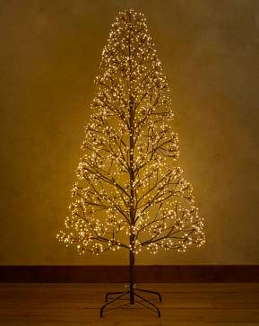 Brown Outdoor Lit Cluster Fairy Starburst Tree Brown Outdoor Lit Cluster Fairy Starburst Tree