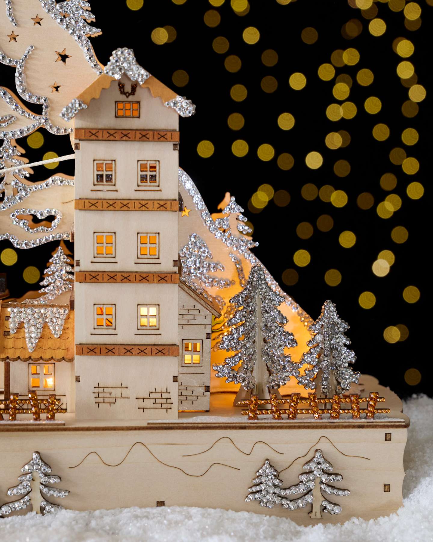 Balsam Hill Animated Ski Resort Featuring Crystals by Swarovski®