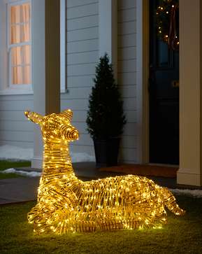 Outdoor Lit All-Weather Wicker Mama Reindeer Outdoor Lit All-Weather Wicker Mama Reindeer