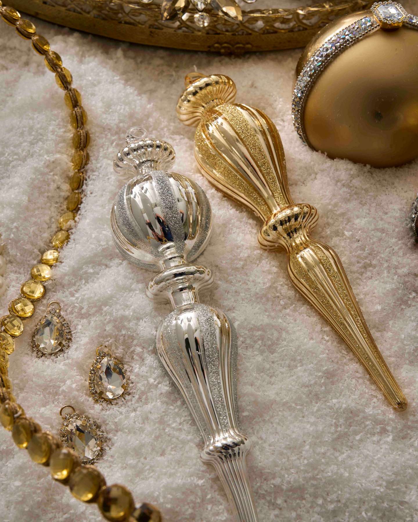 BH Heritage Jeweled Finial Ornament Set