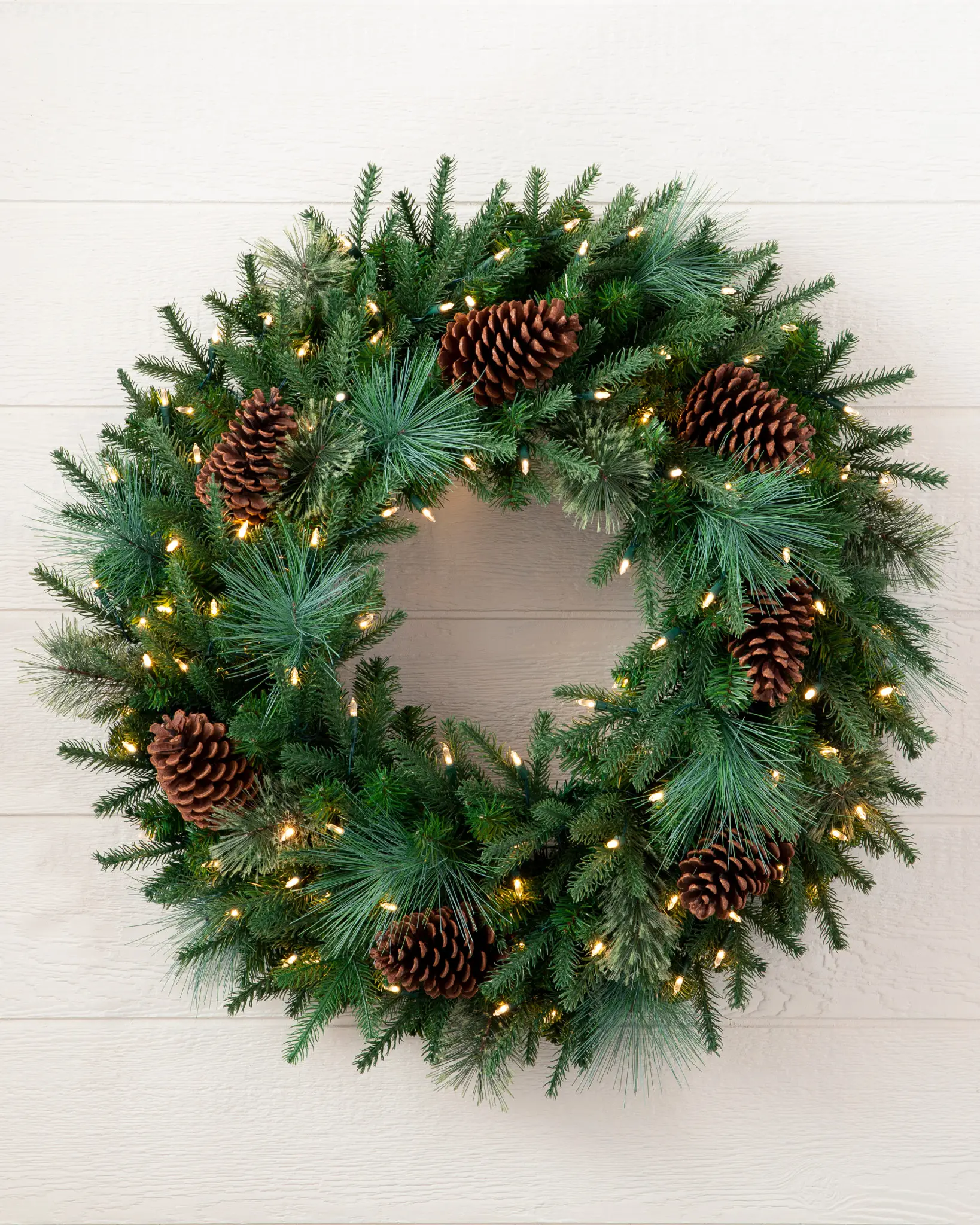PineCone & Berries-70cm Details about   EveXmas Christmas Wreath Snowflake Garland PE+PVC Tips 