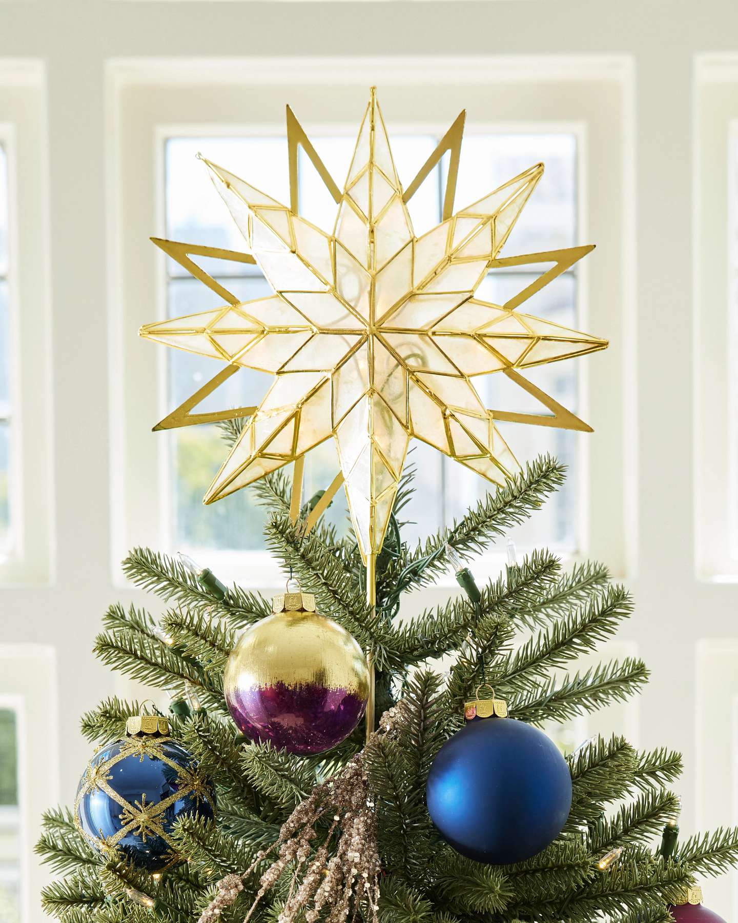 Gold Double-Sided Starburst Tree Topper