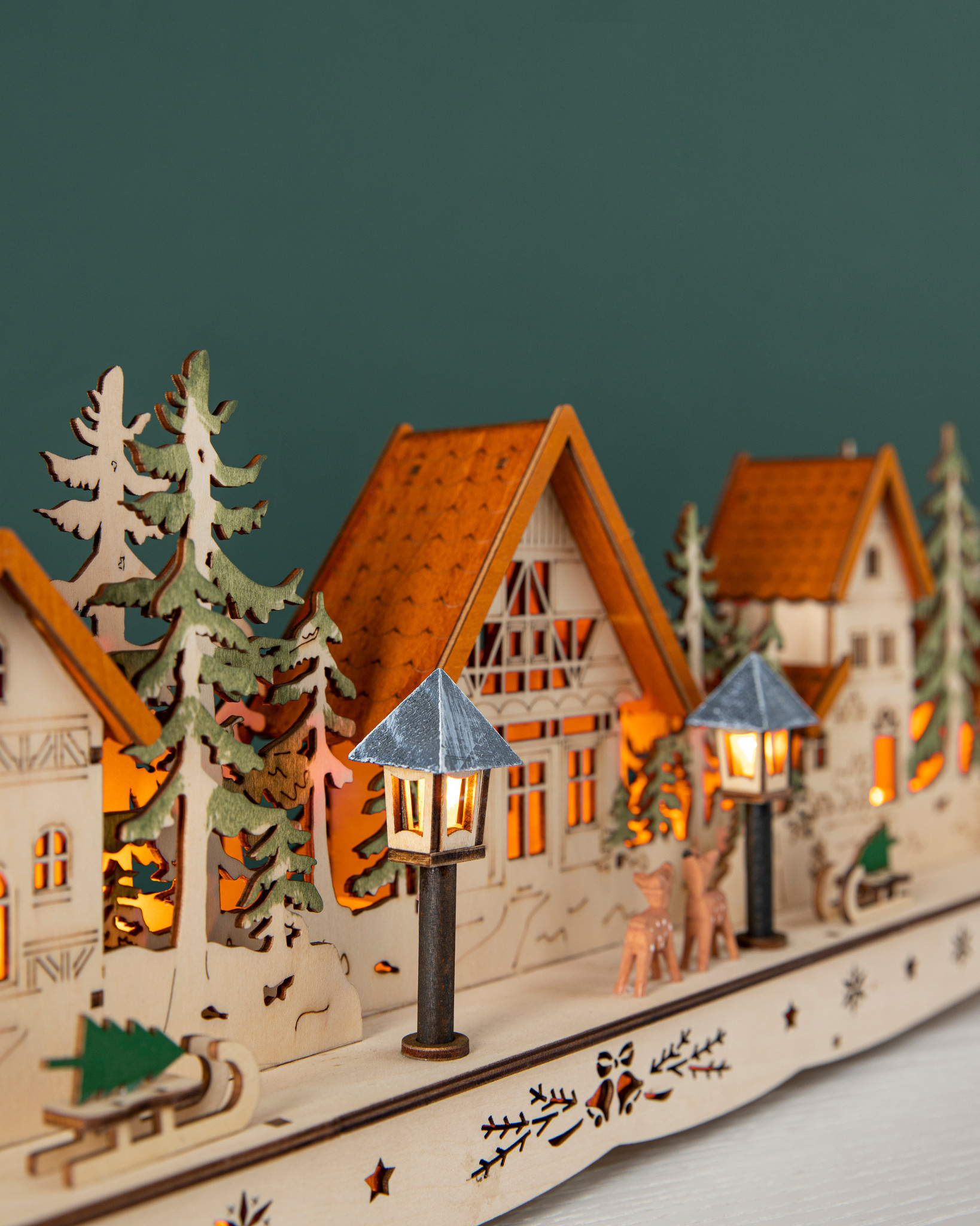 Village De Noël Miniature En Bois | Balsam Hill®