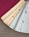 60in Cranberry Regency Dupioni Quilted Tree Skirt by Balsam Hill Lifestyle 70