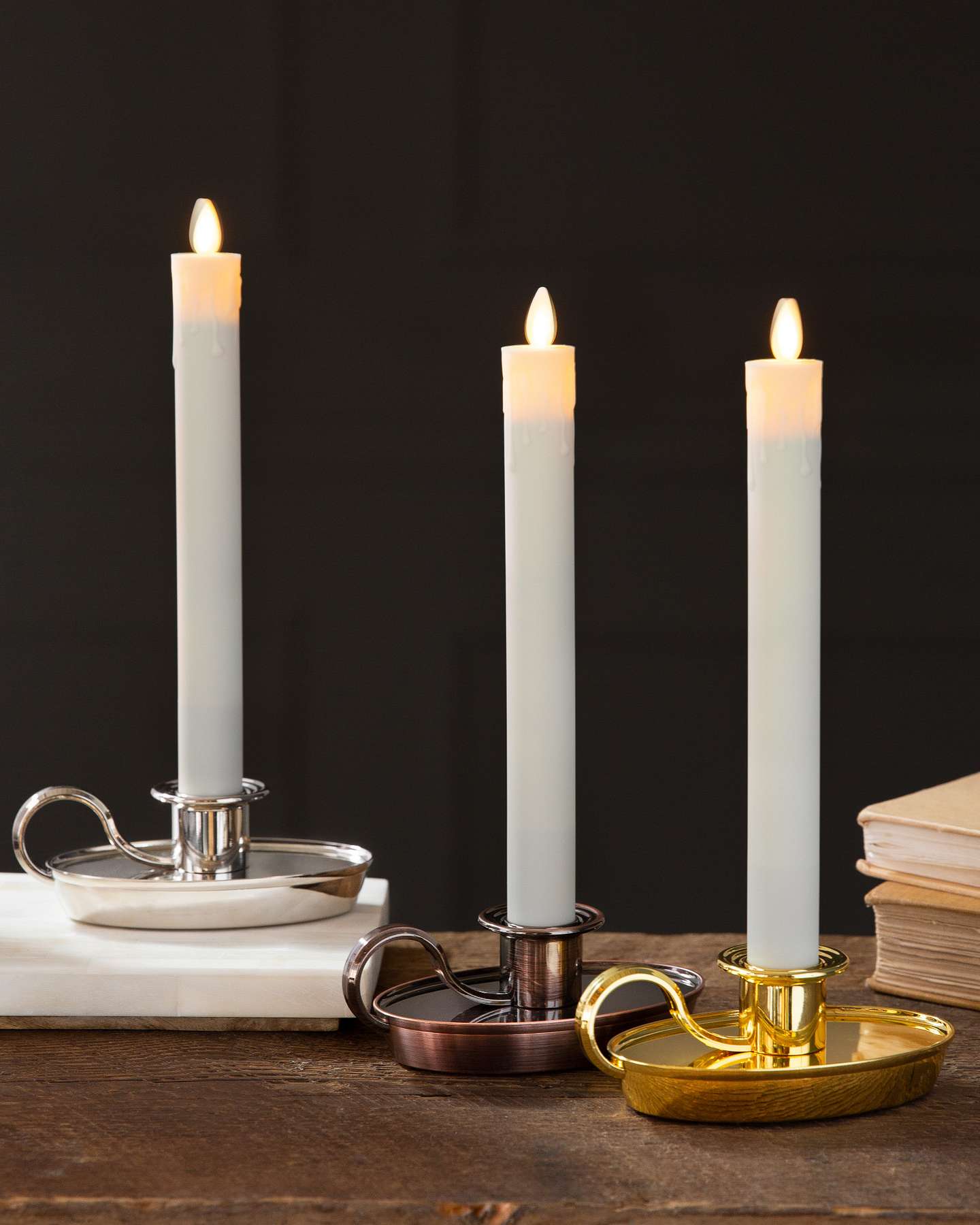 Balsam Hill Chamberstick Candle Set of 2 Different Color Variations