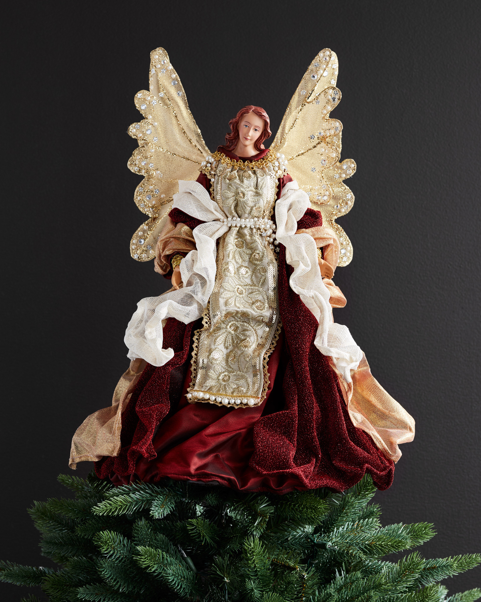 Christmas Grace Angel Tree Topper  Balsam Hill