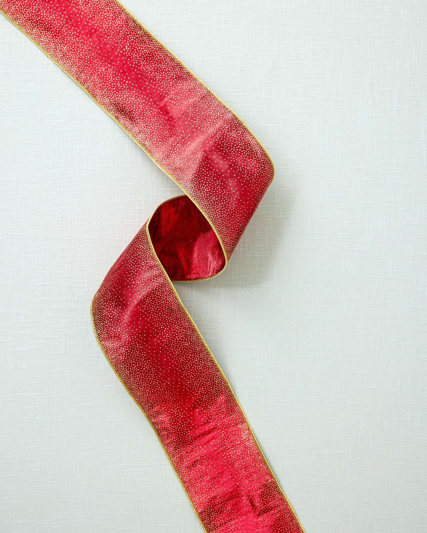 10yds x 5"w Burgundy Glitter Ombre Christmas Ribbon