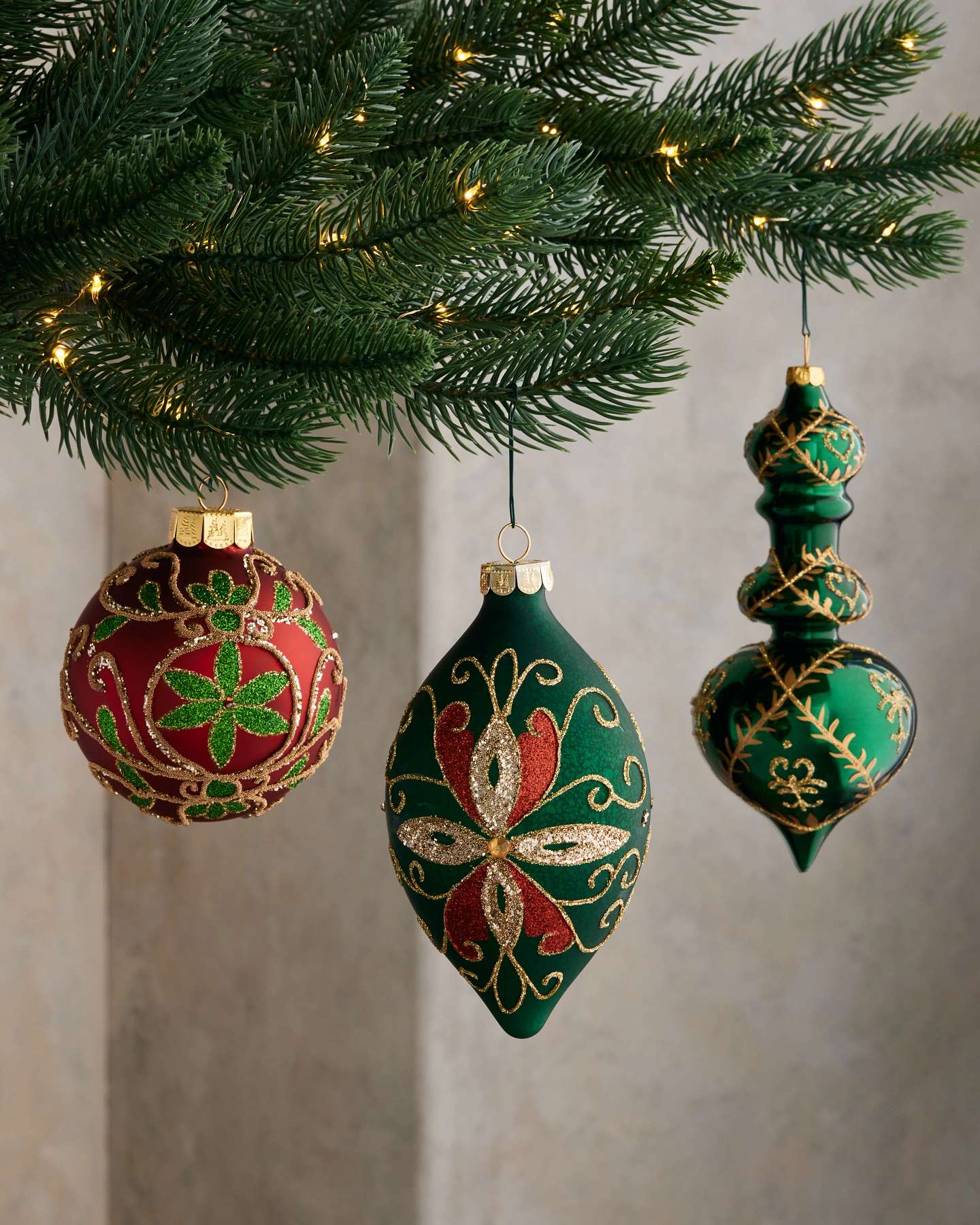 Regal Treasures Main Glass Ornaments Set of 35 by Balsam Hill Closeup 10