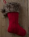 Cableknit Christmas Stockings, Set of 2 by Balsam Hill Closeup 20