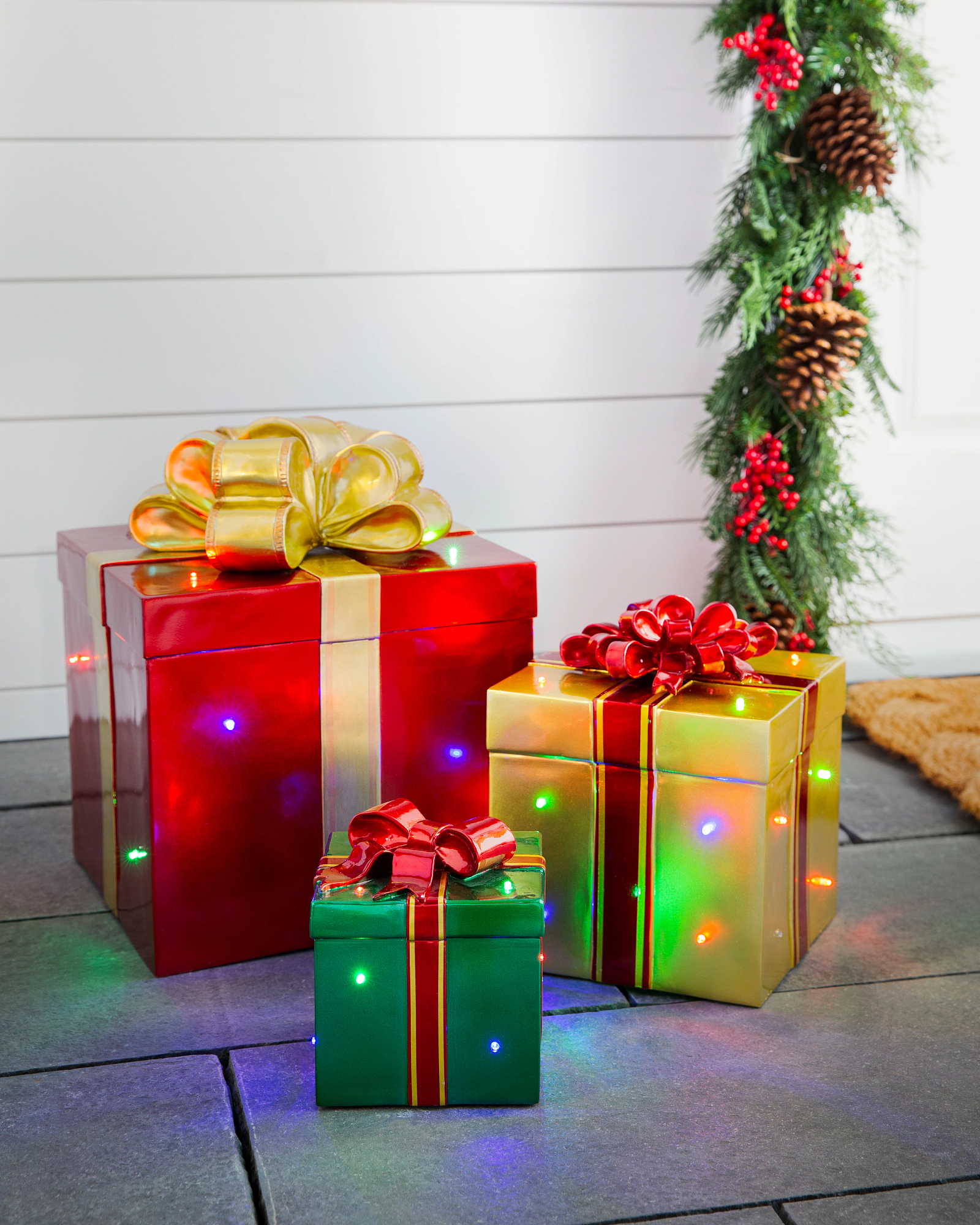 Set of 3 Christmas Tree Nesting Gift Box Decorations 10