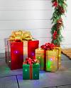 Outdoor Stackable Lighted Christmas Gifts by Balsam Hill