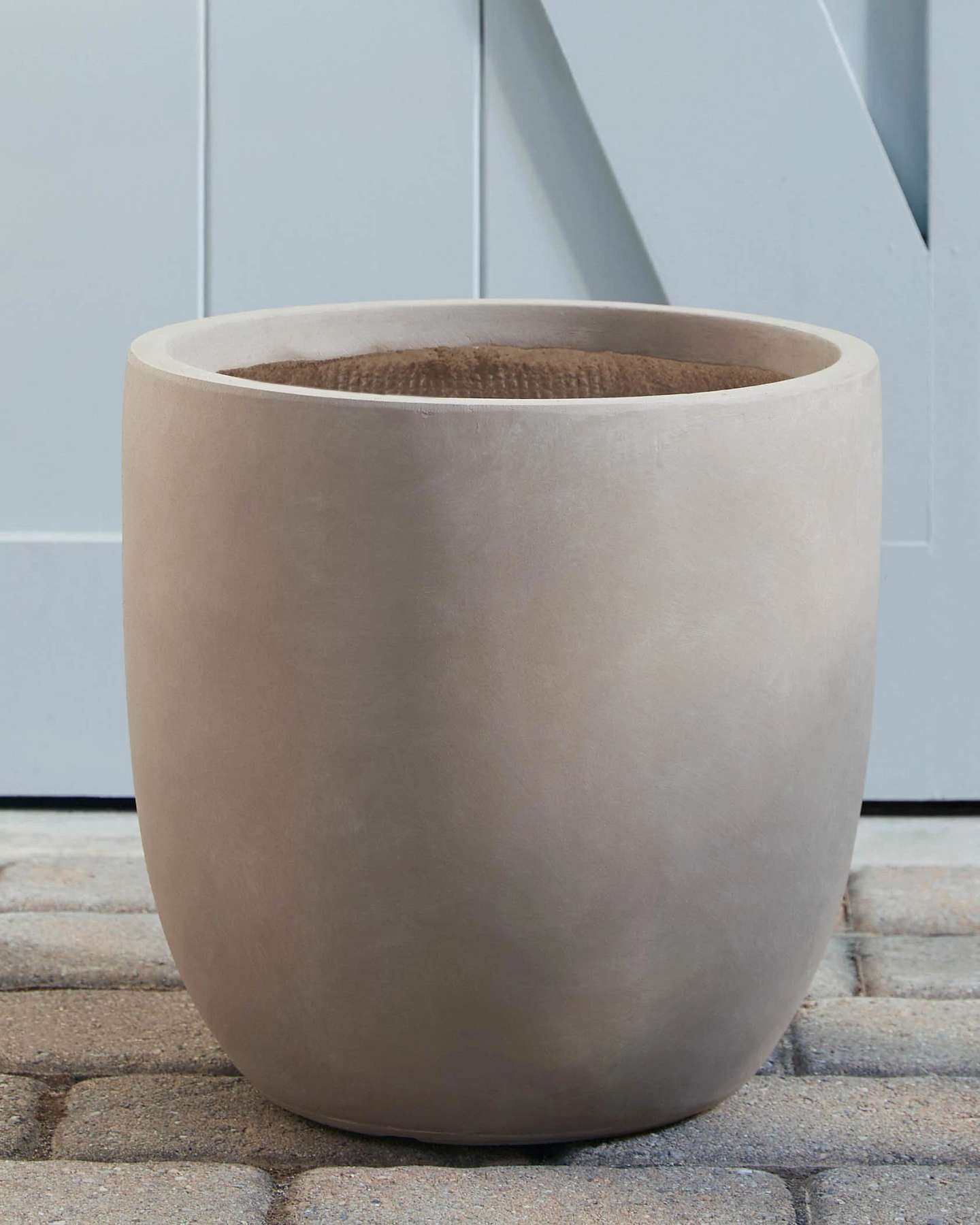 Balsam Hill Beige Outdoor Grecian Planter 14-Inch Full Display