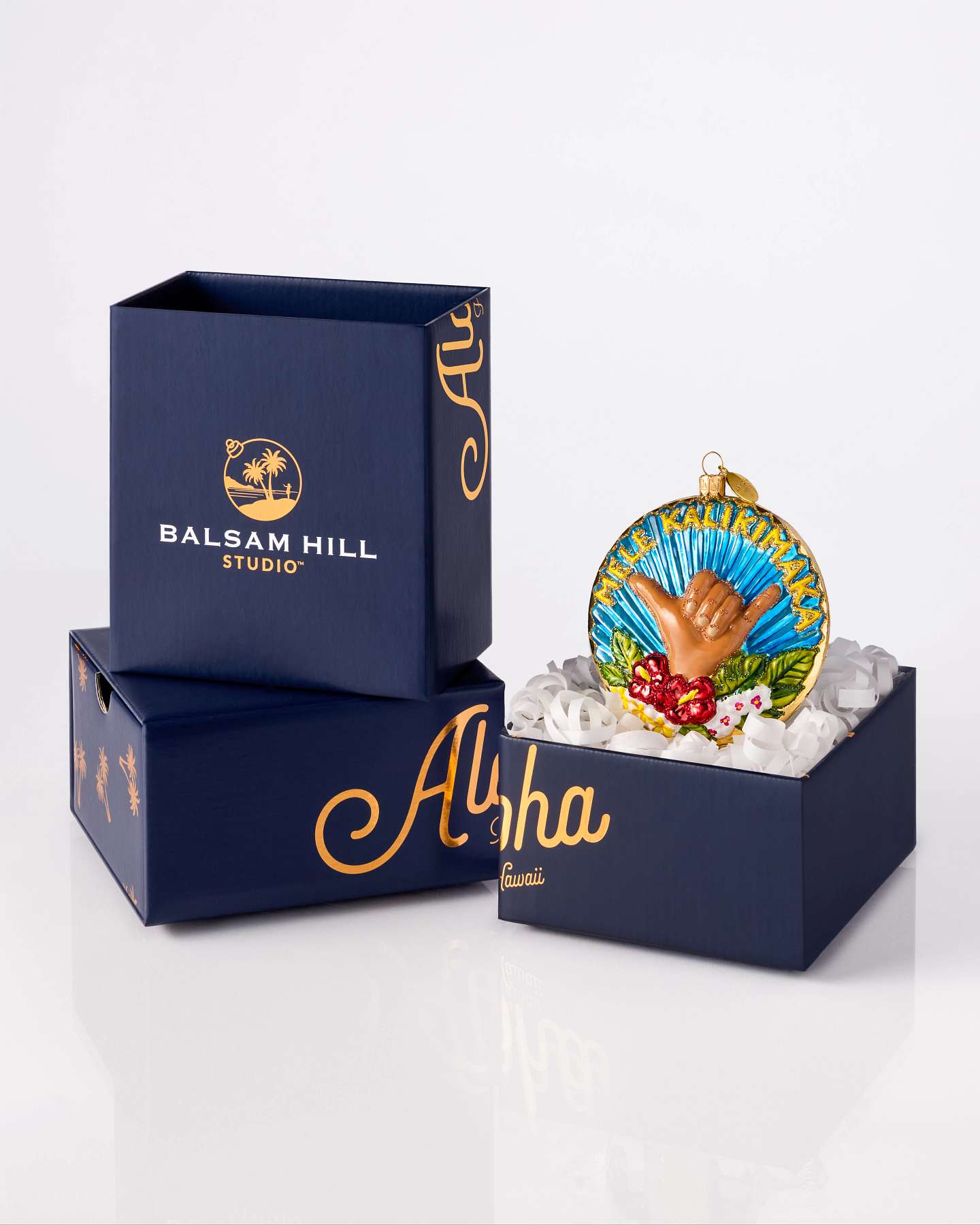 Balsam Hill Studio Mele Kalikimaka Shaka Ornament