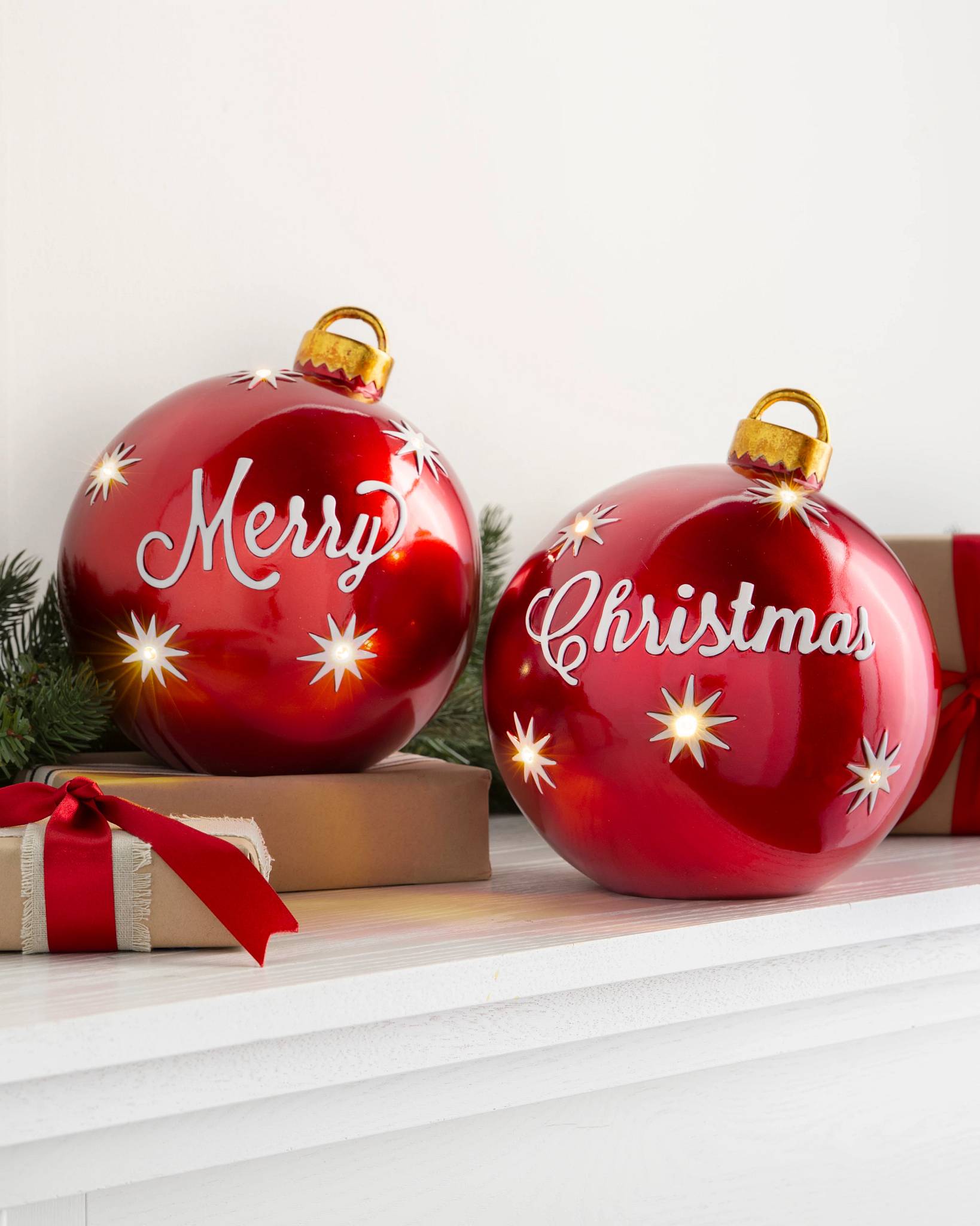 Lighted Tabletop Merry Christmas Ornaments Balsam Hill lighted-tabletop-merry-christmas-ornaments-balsam-hill