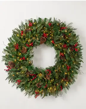 Outdoor Red Berry Pine Wreath Outdoor Red Berry Pine Wreath