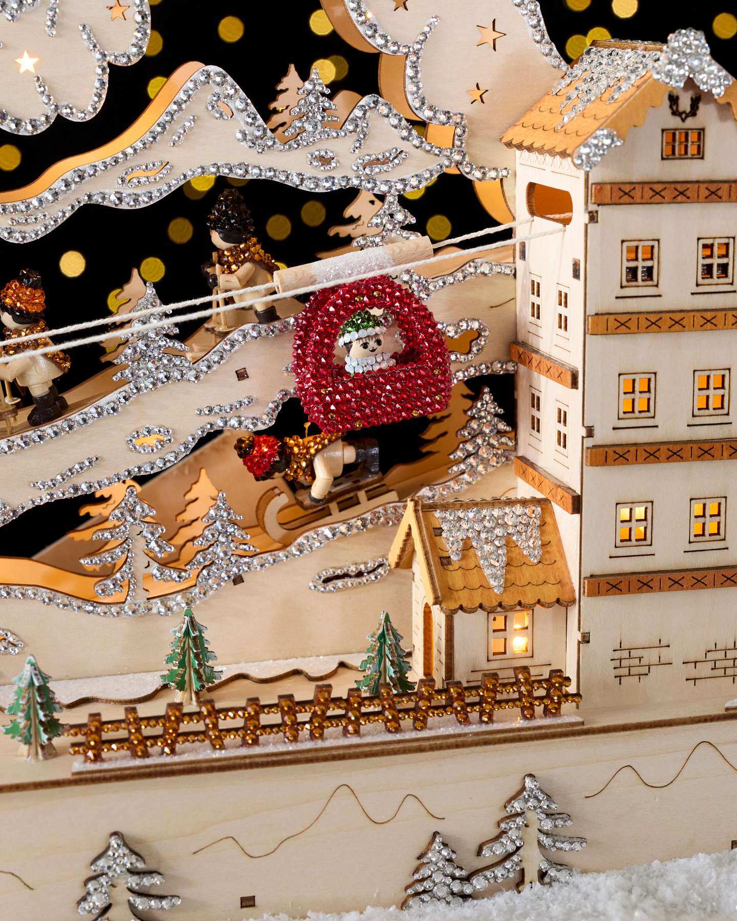 Balsam Hill Animated Ski Resort Featuring Crystals by Swarovski®