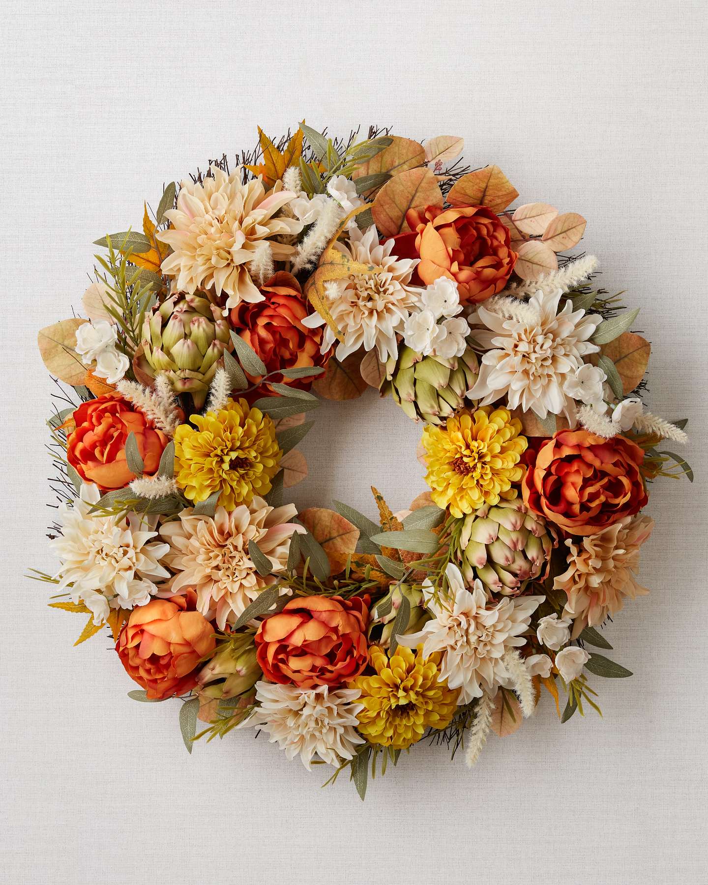 Balsam Hill Autumn Sunrise Wreath 26-Inch Front View