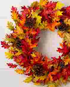 Outdoor Falling Leaves Wreath SSCR by Balsam Hill