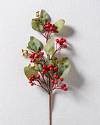 Red Berry Leaf Picks Set of 12 by Balsam Hill