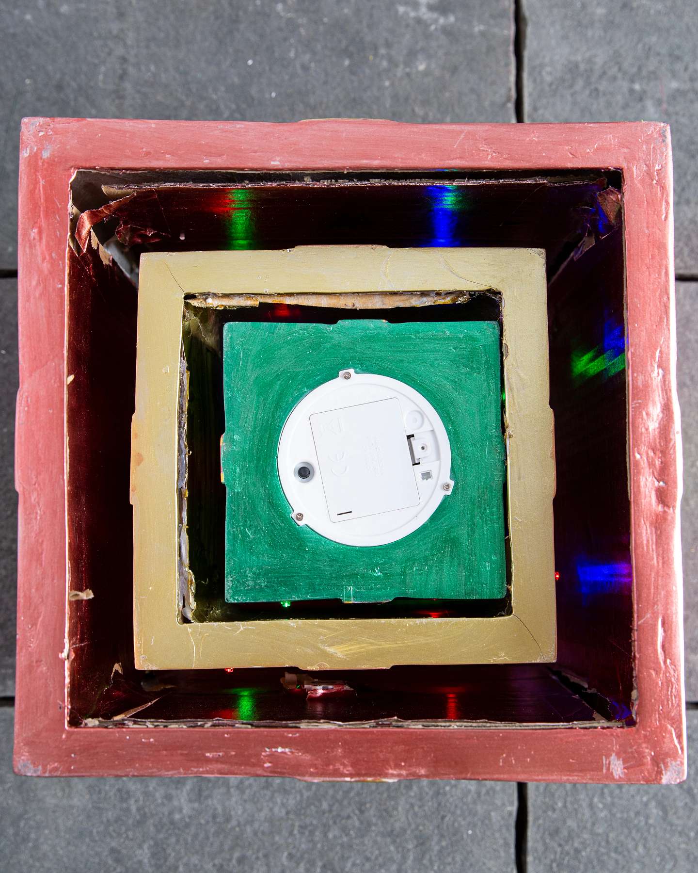 Balsam Hill Outdoor Stackable Lighted Christmas Gifts Closeup of Stacked Boxes