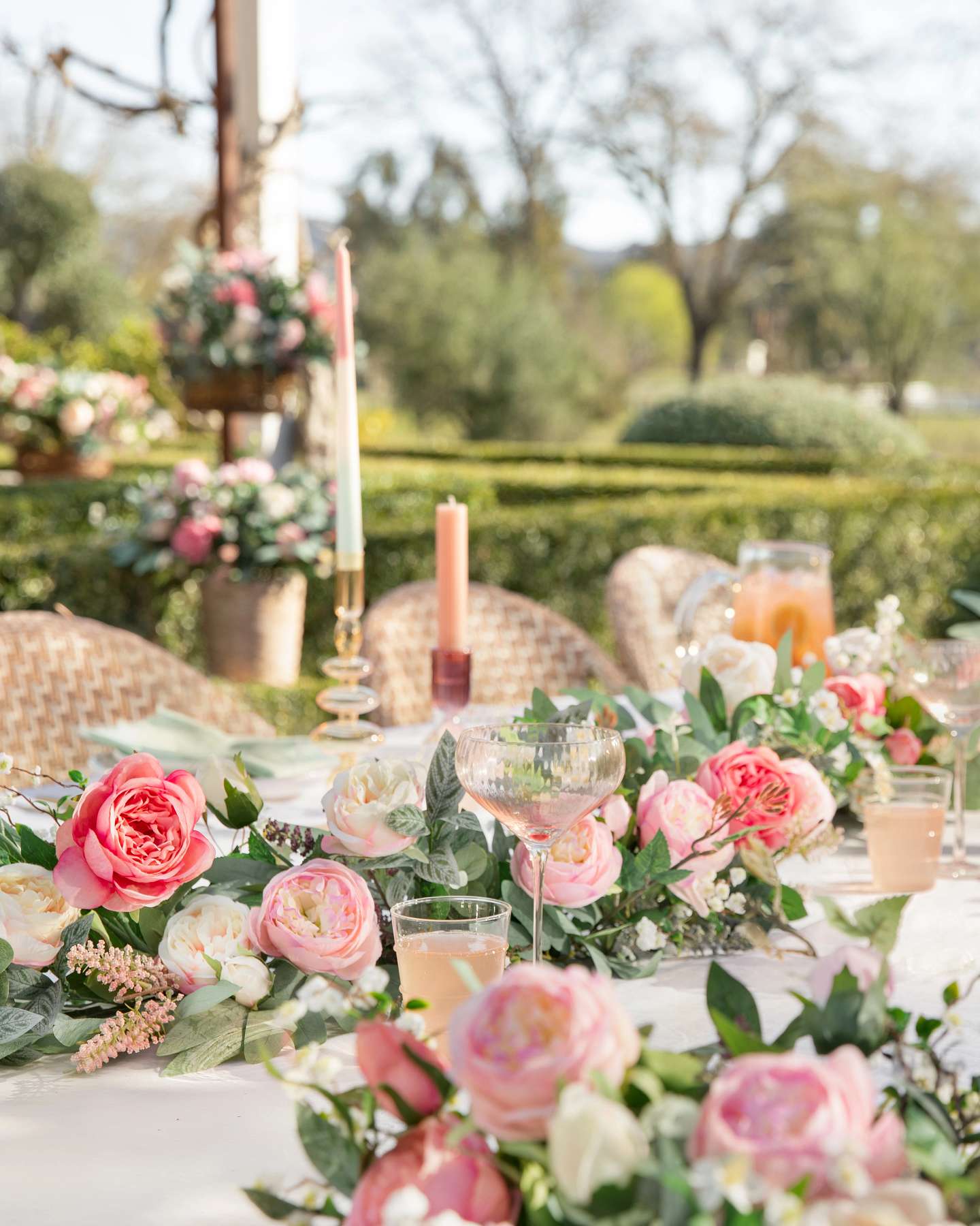 Outdoor Provence Rose Garland