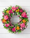 34in Outdoor Radiant Peony Wreath by Balsam Hill
