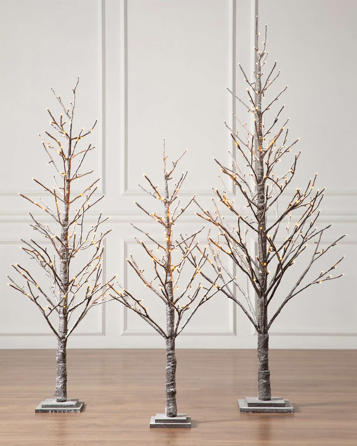 Balsam Hill Snowy Branch LED Artificial Christmas Tree in Elegant Home Decor