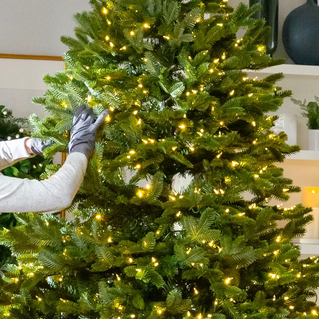 Sapin De Noël Artificiel 225cm Aiguilles En PVC Avec Support En Metal Pliable 1258 Pointes De Branche