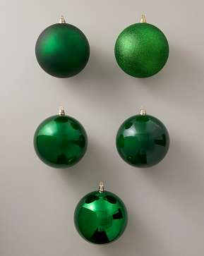 Green BH Signature Shatter-Resistant Ornament Set Green BH Signature Shatter-Resistant Ornament Set