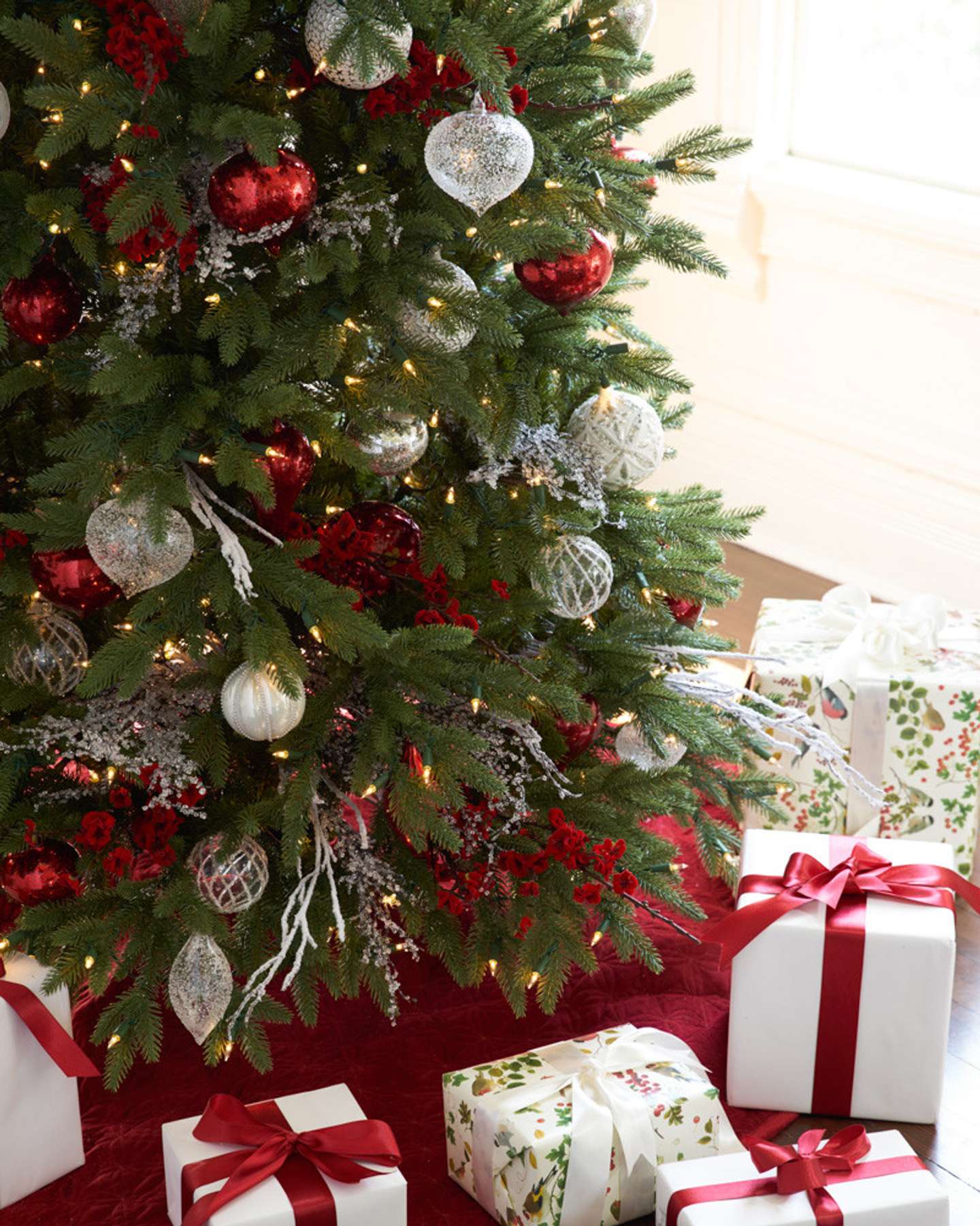Balsam Hill Silverado Slim Flip Christmas Tree for Easy Setup and Storage