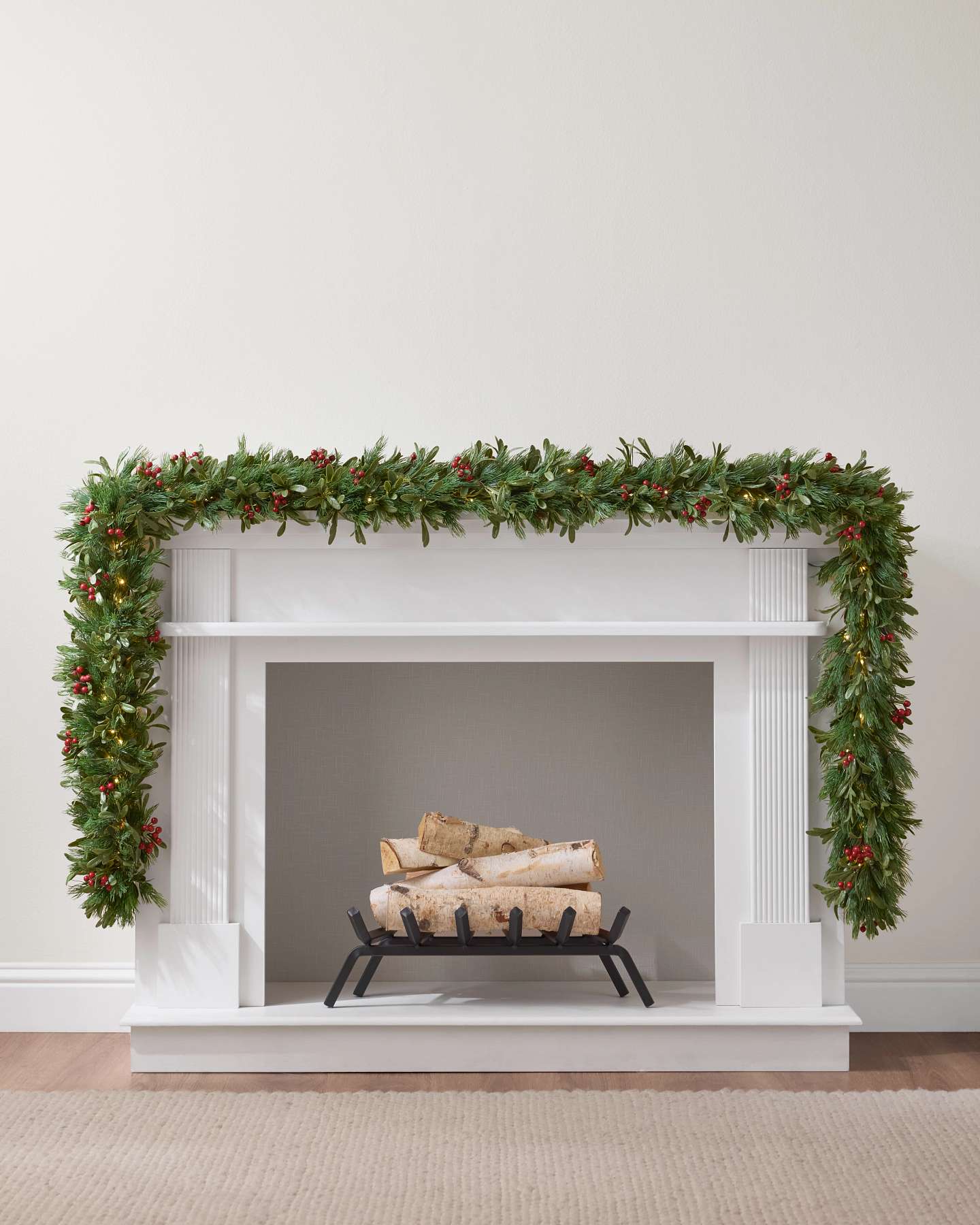 10' Red Berry Mistletoe Garland