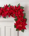 Outdoor Poinsettia Celebration Garland by Balsam Hill