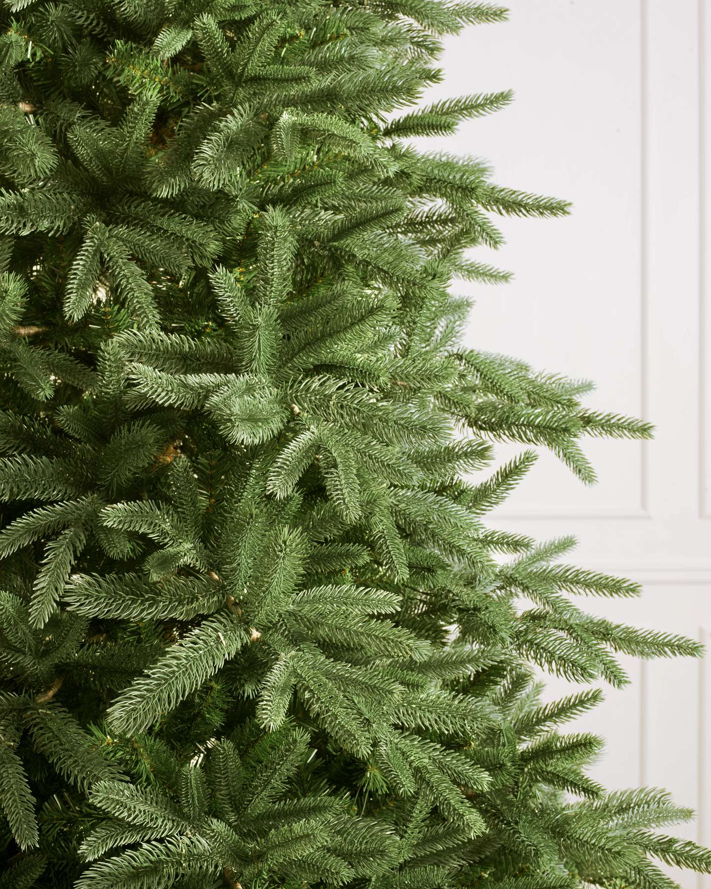 Balsam Hill Saratoga Spruce Artificial Christmas Tree Closeup Detailing Realistic Needle Tips