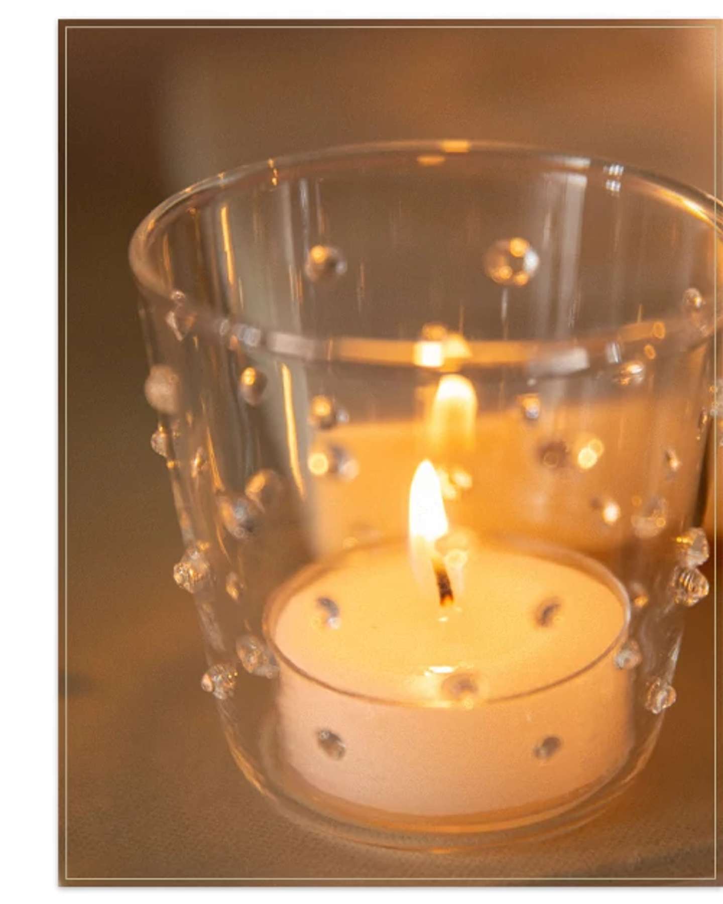 Balsam Hill Sweet Serenity Glass Candle Holders in Elegant Display