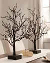 Halloween Glitter Tabletop LED Twig Trees Set of 2 SSC by Balsam Hill