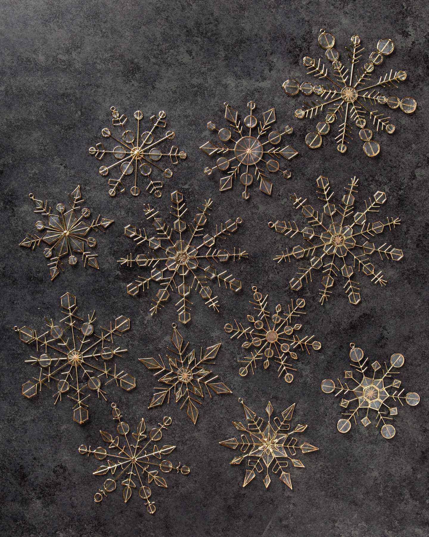 Balsam Hill Snowflake Capiz Artificial Christmas Ornament Set of 12 Collection