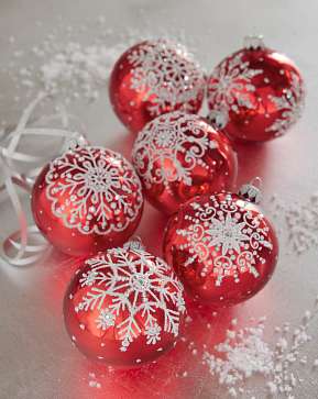 Nordic Frost European Glass Ball Ornament Set Nordic Frost European Glass Ball Ornament Set
