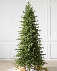 Artificial red spruce Christmas tree with slim shape