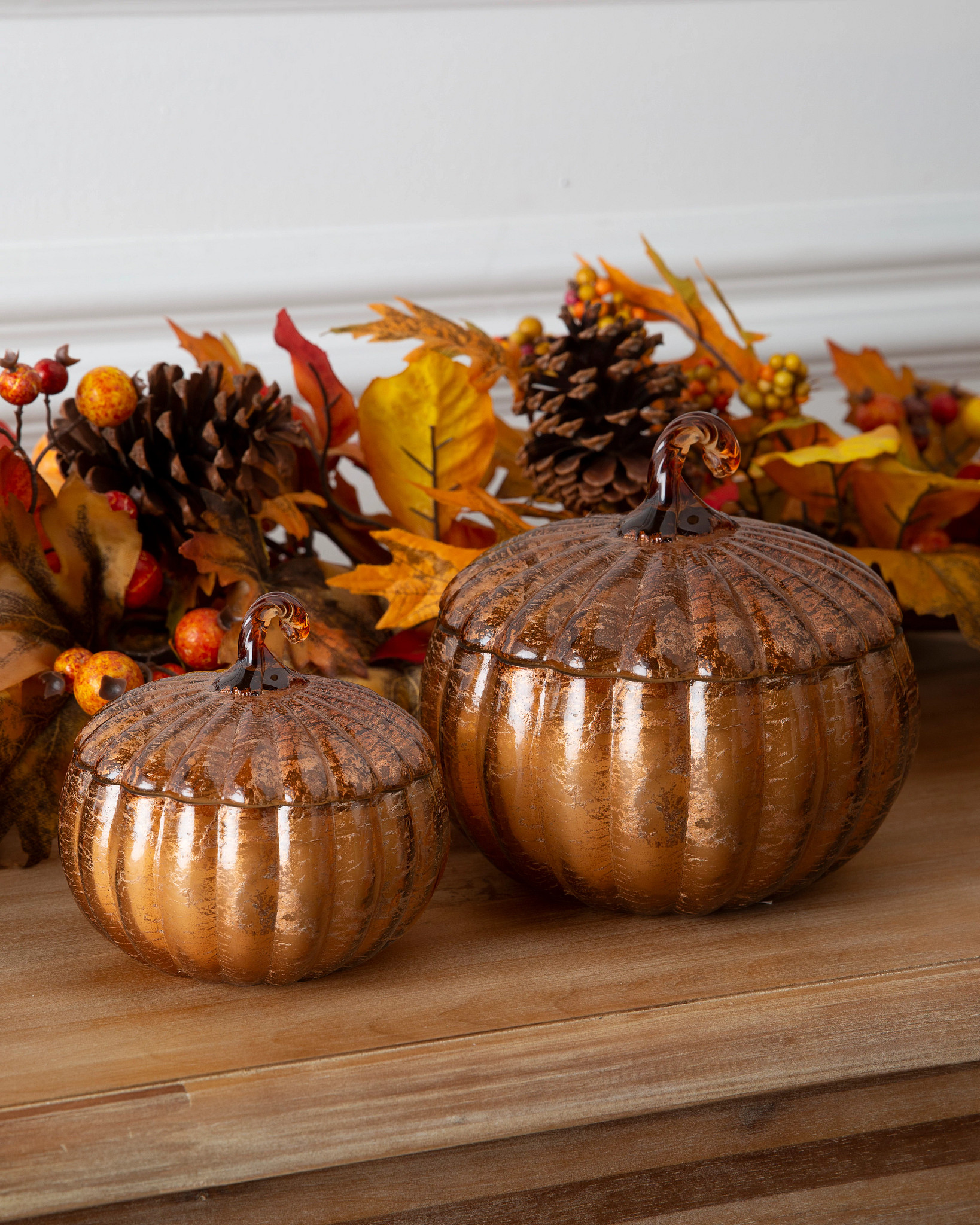 Glass Pumpkin Scented Candles and Holders Balsam Hill