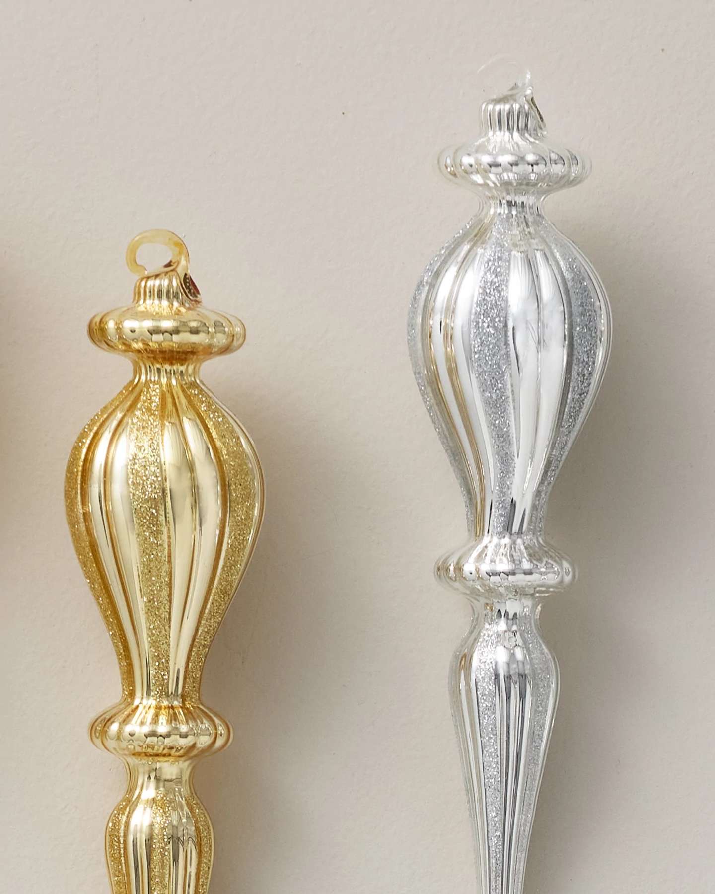 BH Heritage Jewelled Finial Baubles, Set of 8