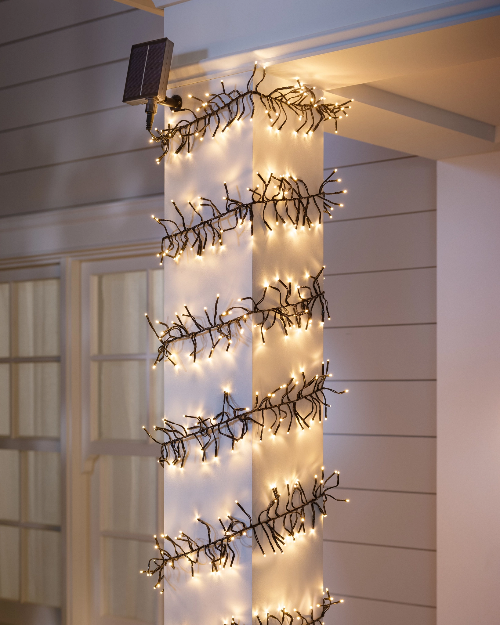 Solar Powered Cluster Christmas Light String | Balsam Hill
