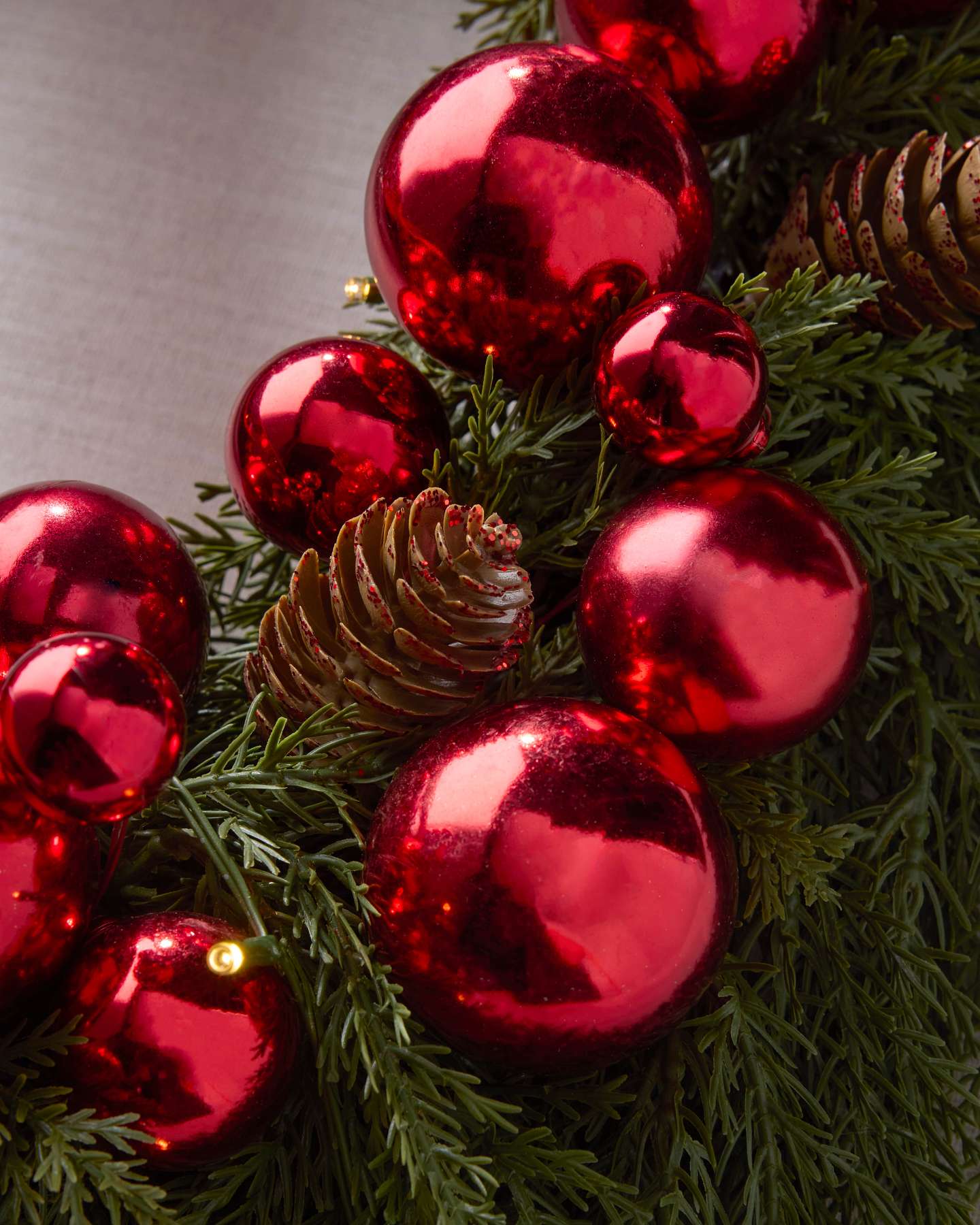 28" Real-Feel® Festive Crimson Cypress Wreath