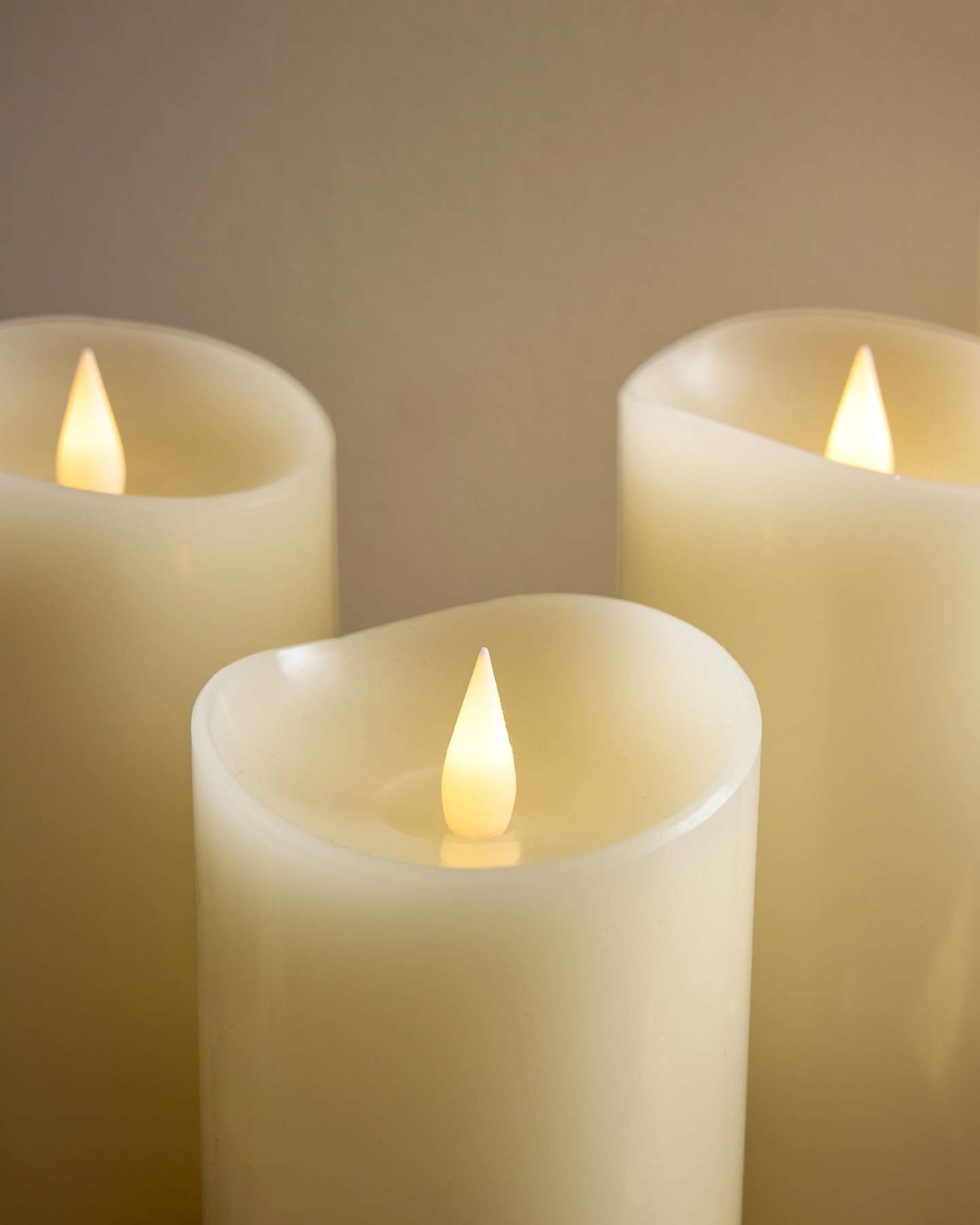 Ivory Miracle Flame Premium 3D LED Mixed Candles, Set of 5
